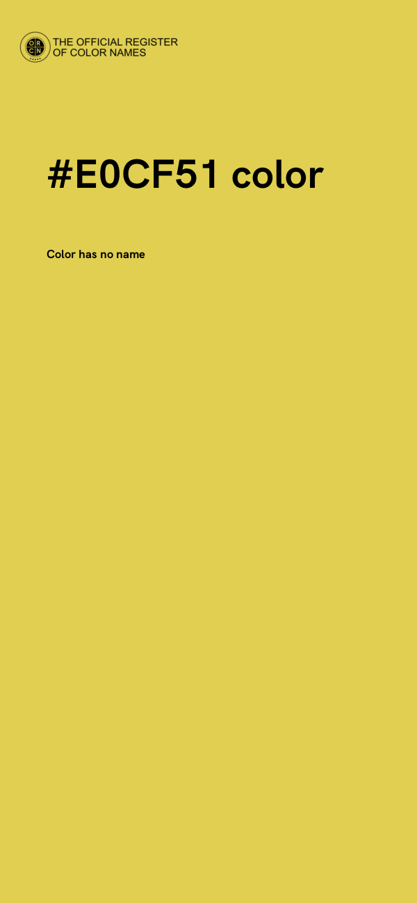 #E0CF51 color image