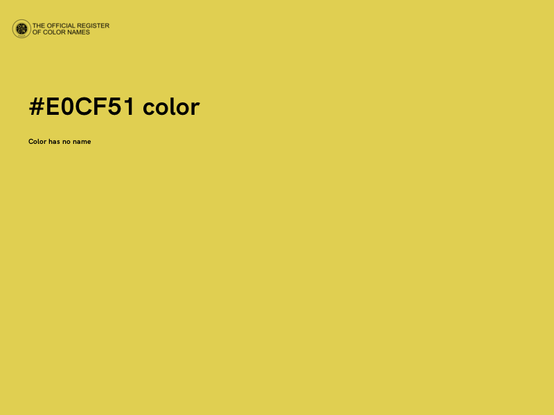 #E0CF51 color image