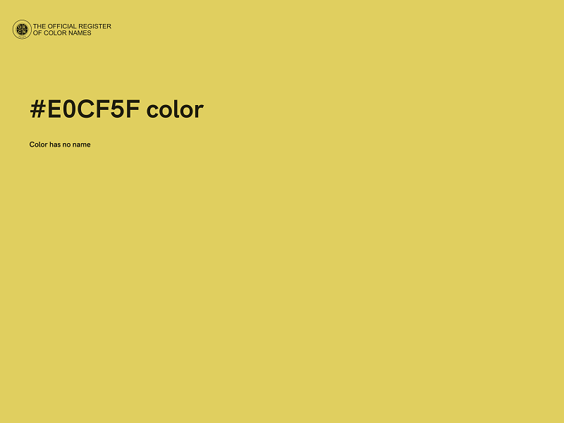 #E0CF5F color image