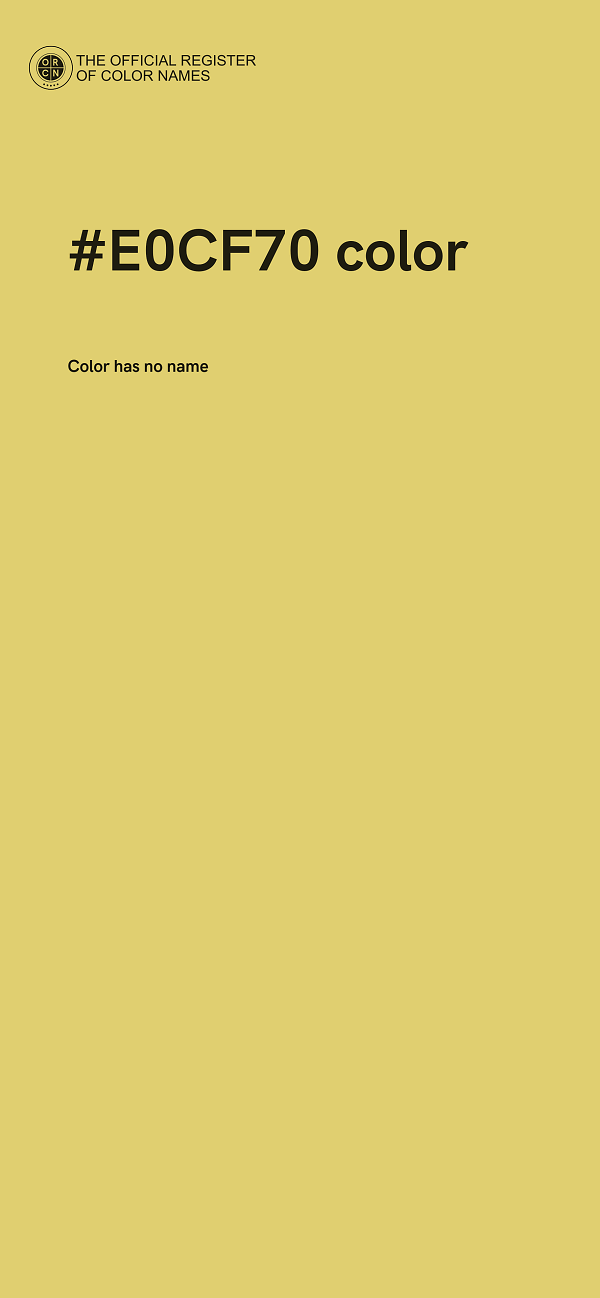 #E0CF70 color image