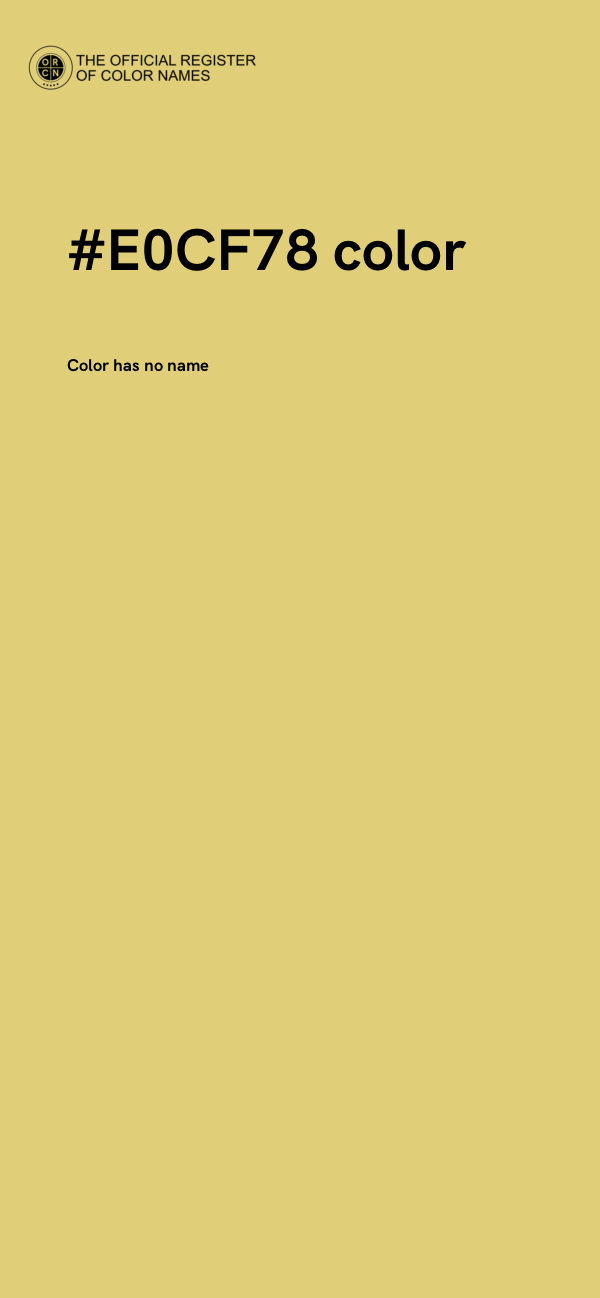 #E0CF78 color image