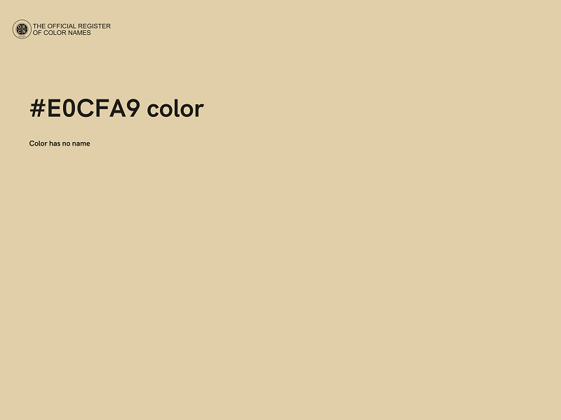 #E0CFA9 color image