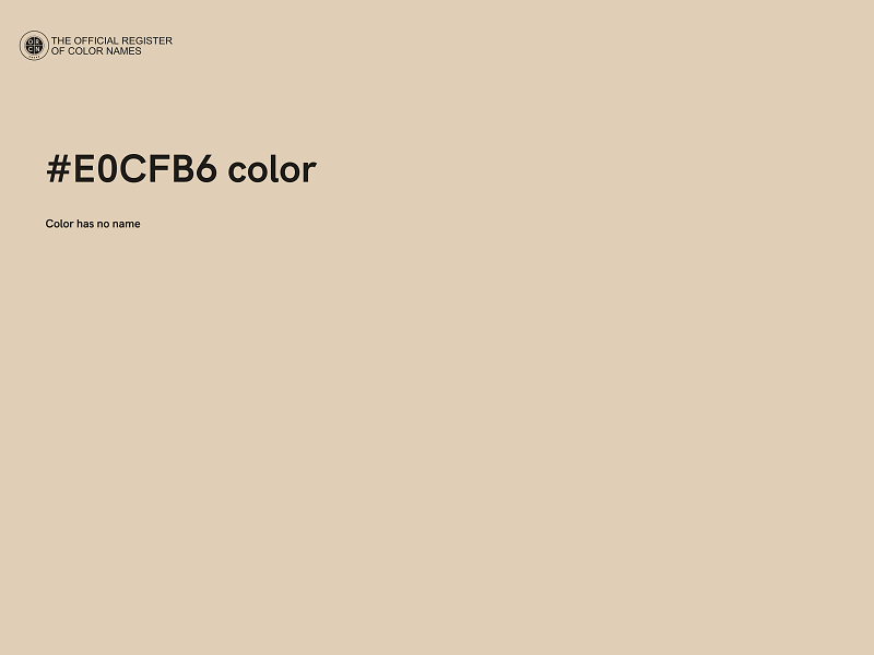 #E0CFB6 color image