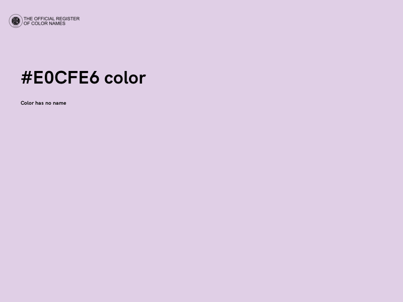 #E0CFE6 color image