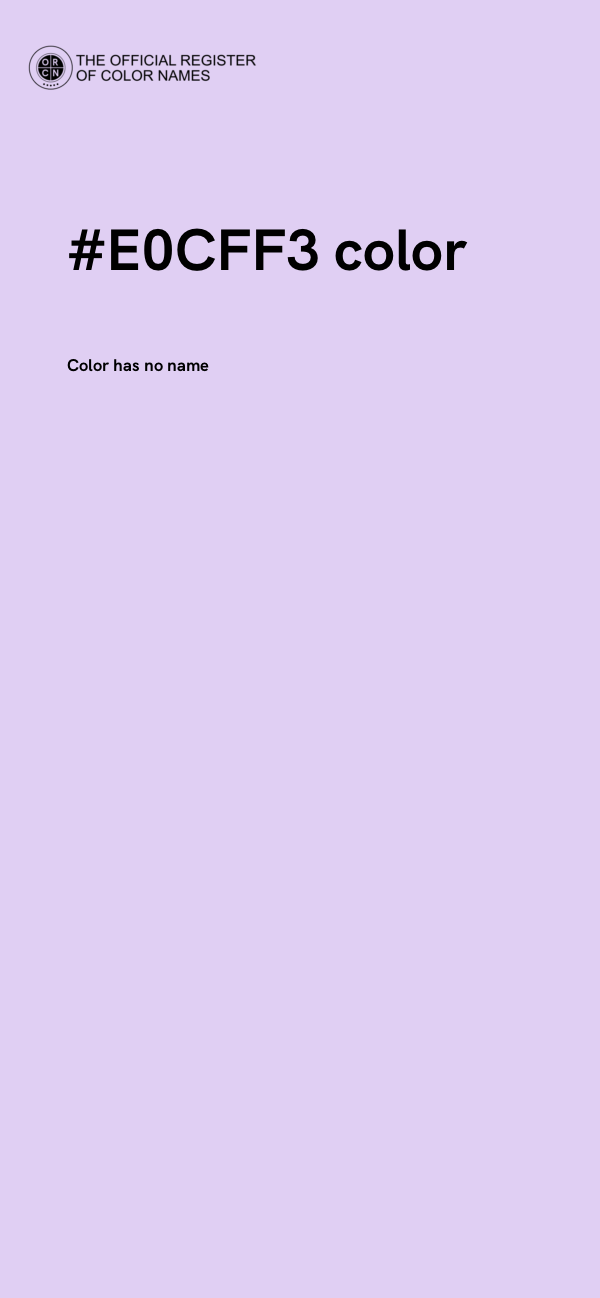 #E0CFF3 color image