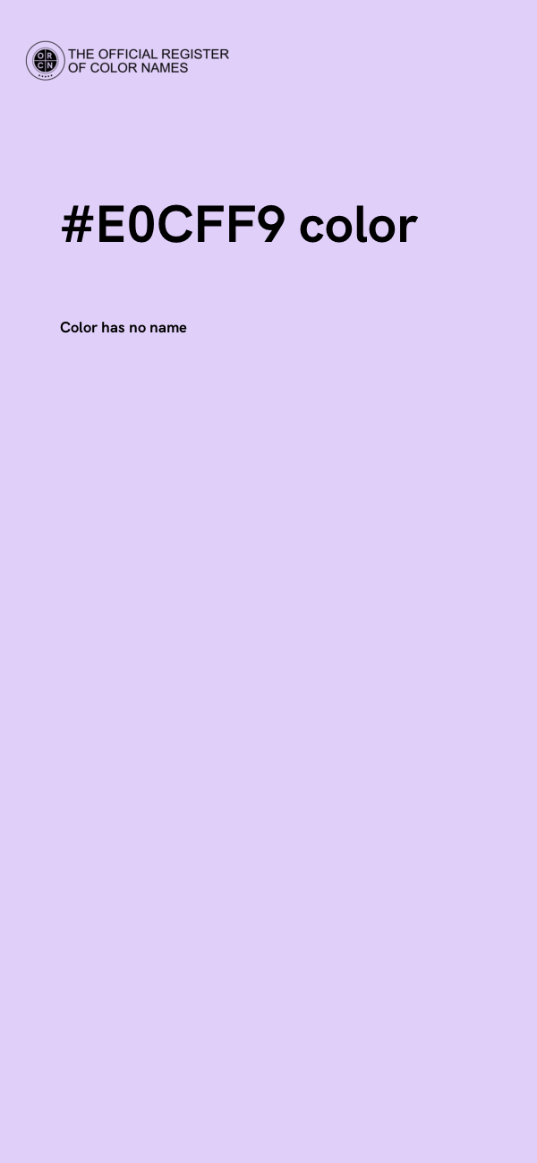 #E0CFF9 color image