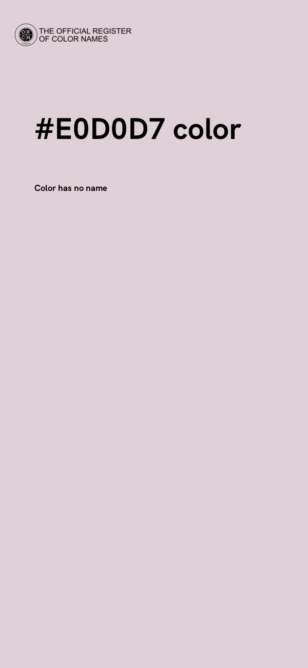 #E0D0D7 color image