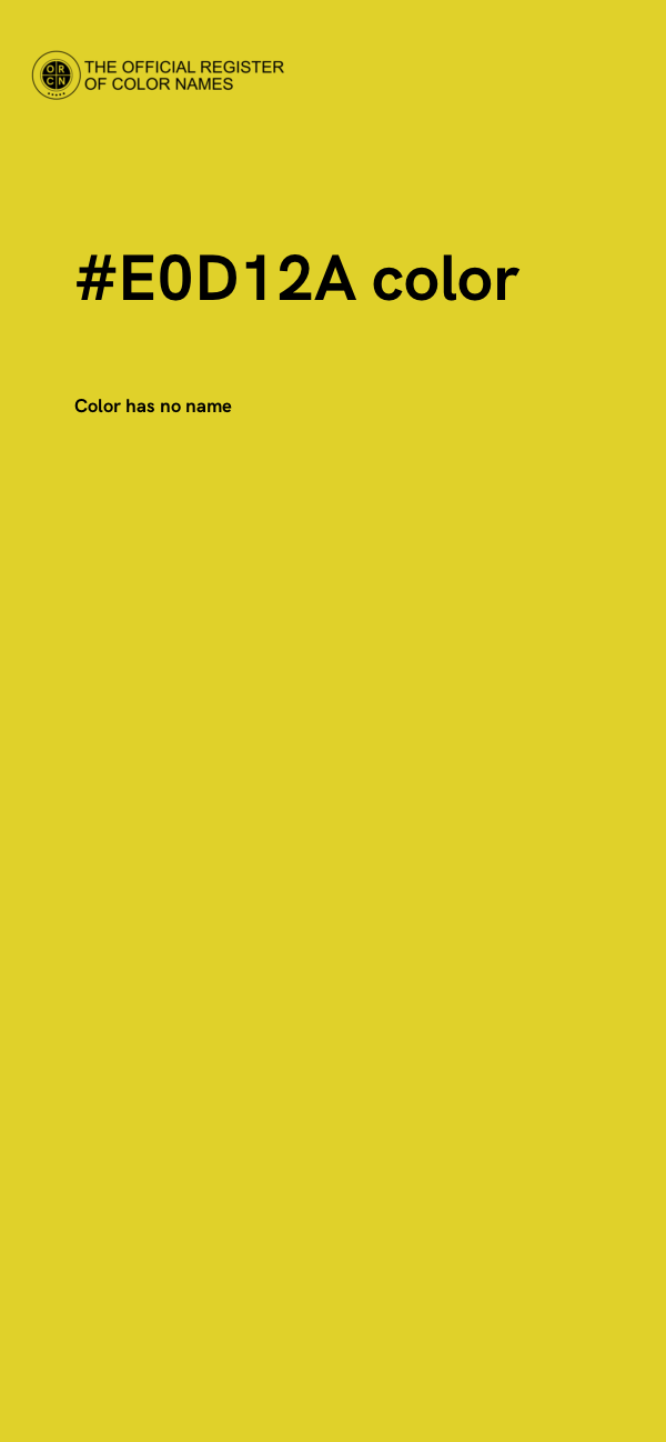 #E0D12A color image