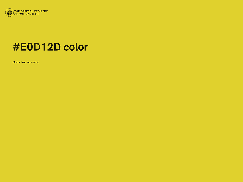 #E0D12D color image