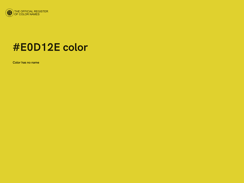 #E0D12E color image