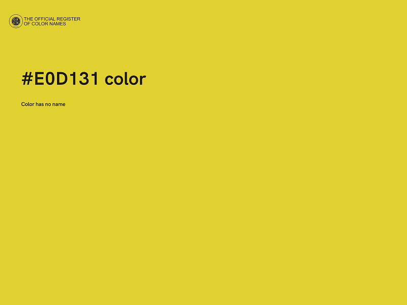 #E0D131 color image