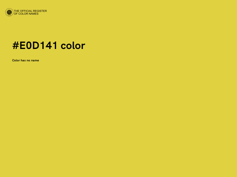 #E0D141 color image