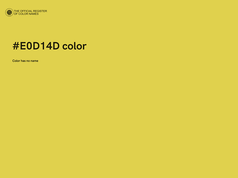 #E0D14D color image