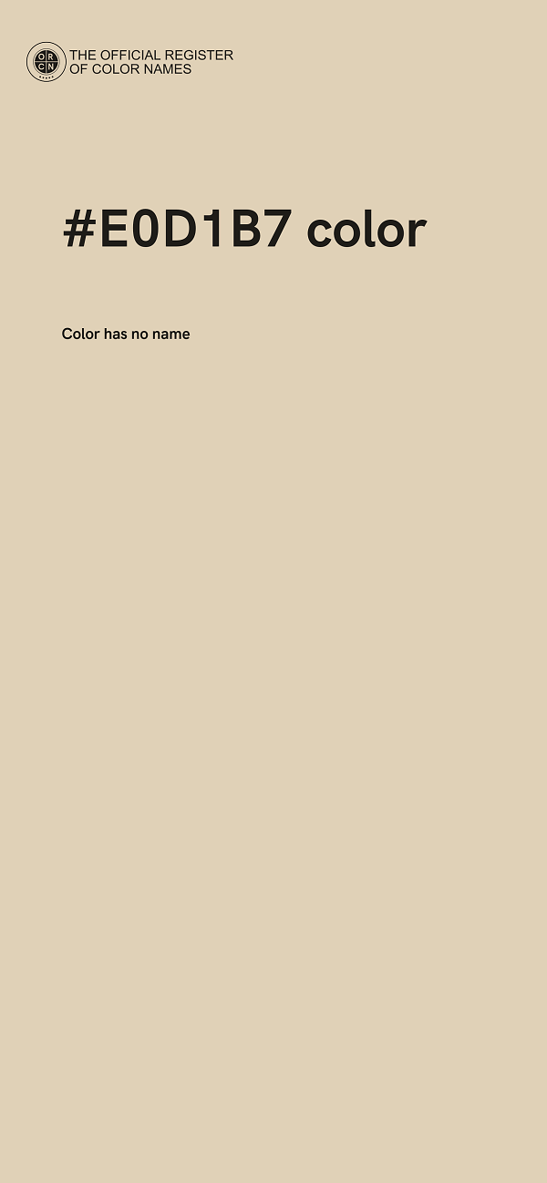 #E0D1B7 color image