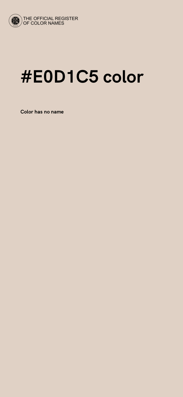 #E0D1C5 color image