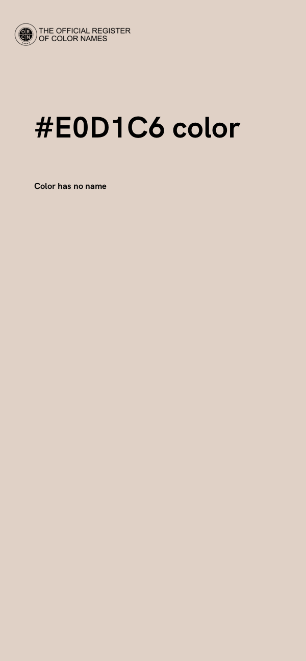 #E0D1C6 color image
