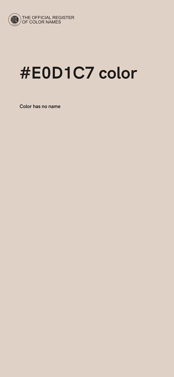 #E0D1C7 color image