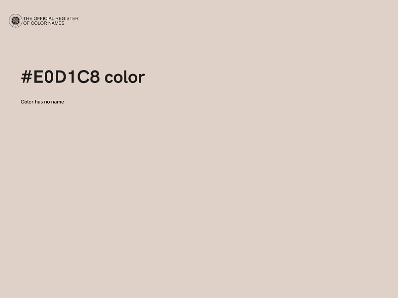 #E0D1C8 color image