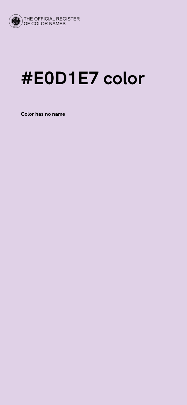 #E0D1E7 color image