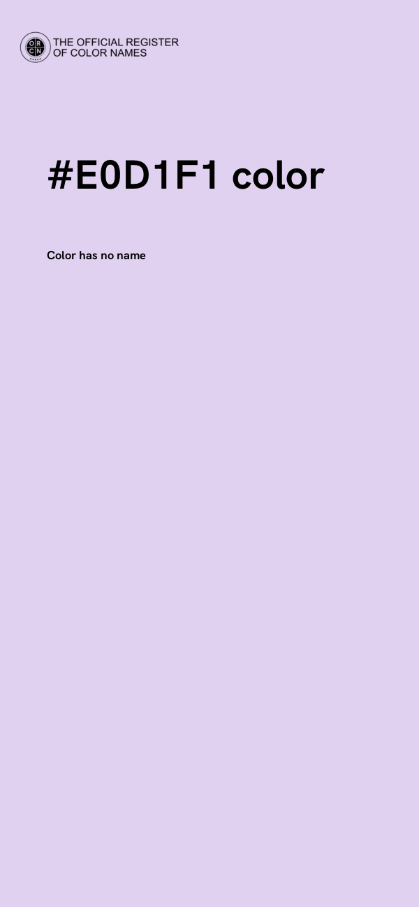 #E0D1F1 color image
