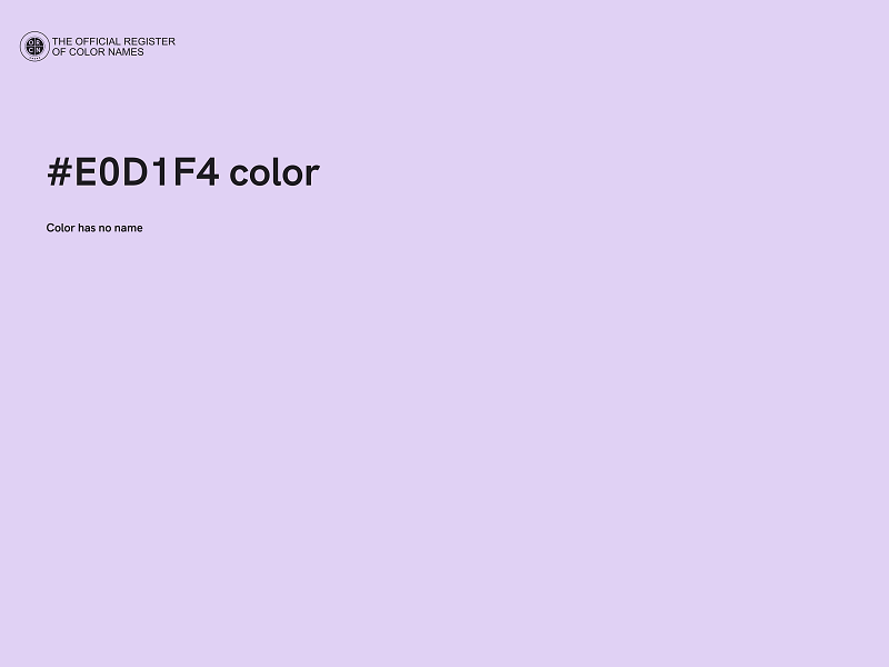 #E0D1F4 color image