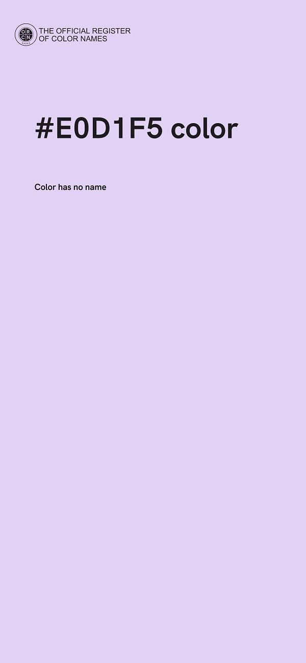 #E0D1F5 color image