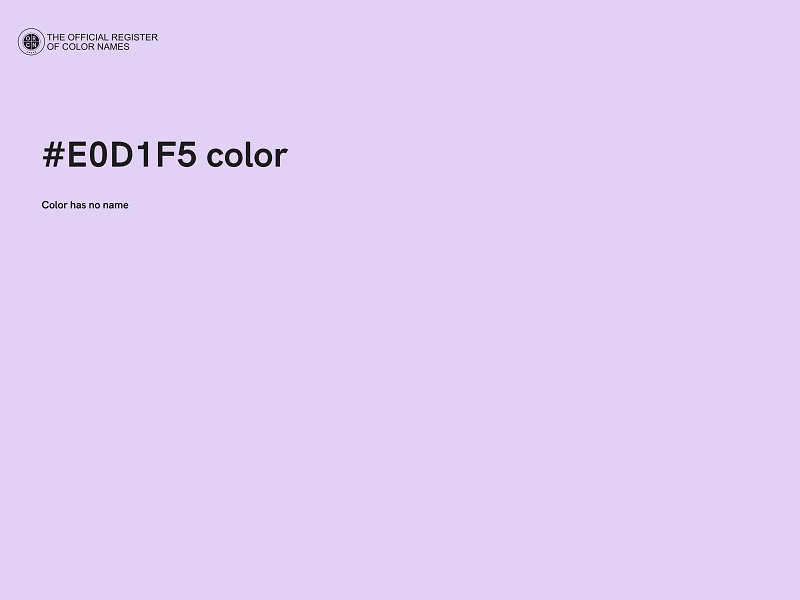 #E0D1F5 color image