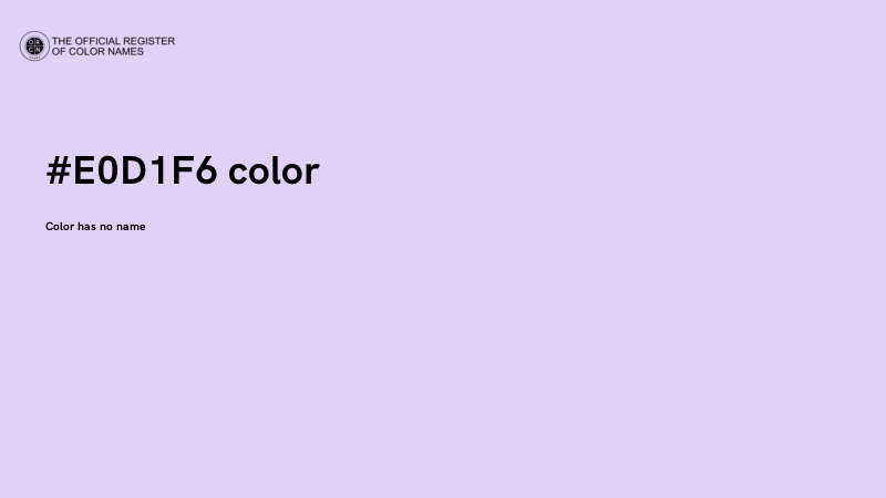#E0D1F6 color image