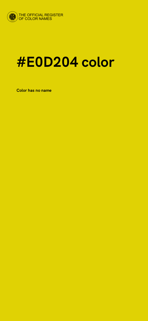 #E0D204 color image