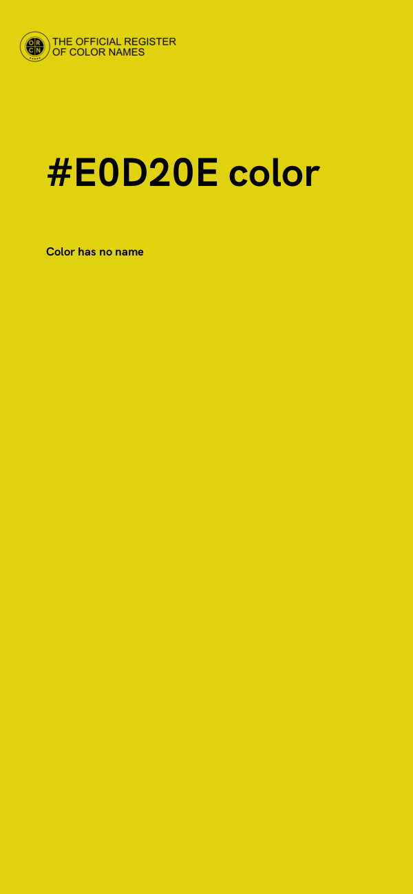 #E0D20E color image