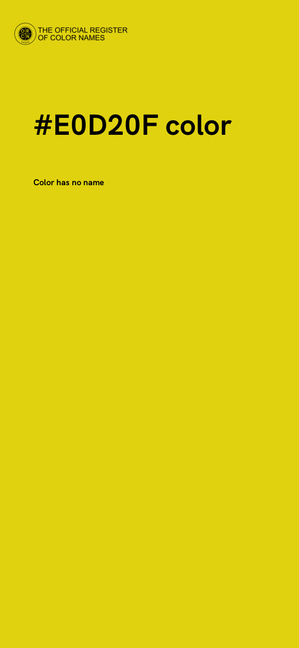 #E0D20F color image