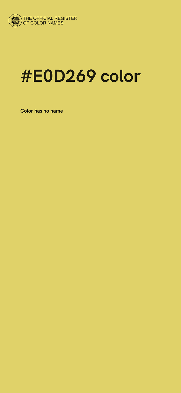 #E0D269 color image