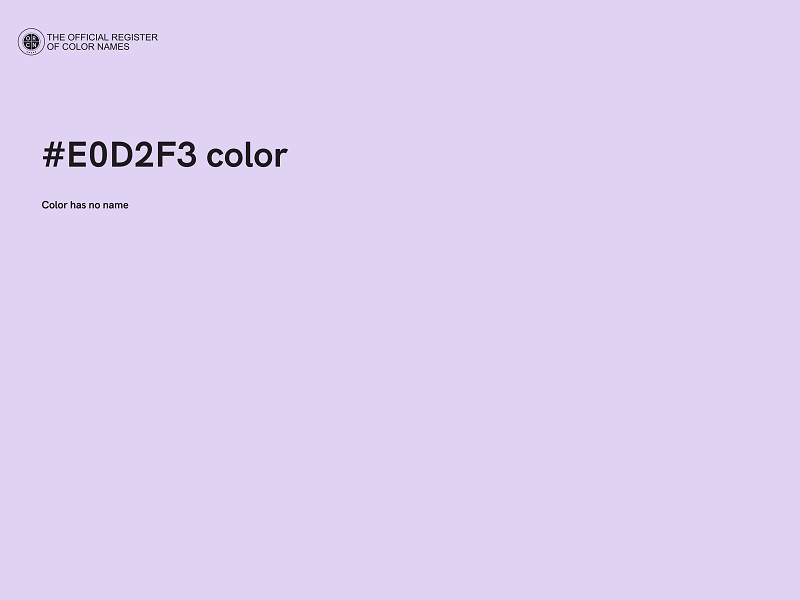 #E0D2F3 color image