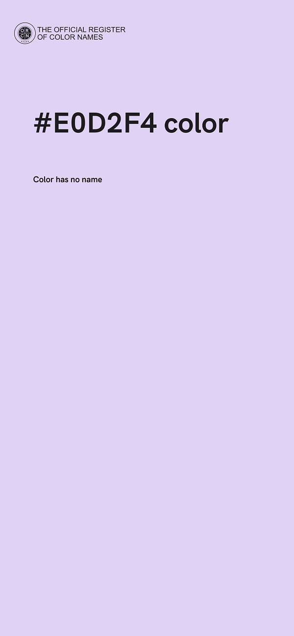 #E0D2F4 color image