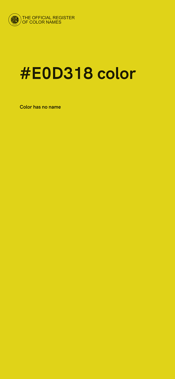 #E0D318 color image