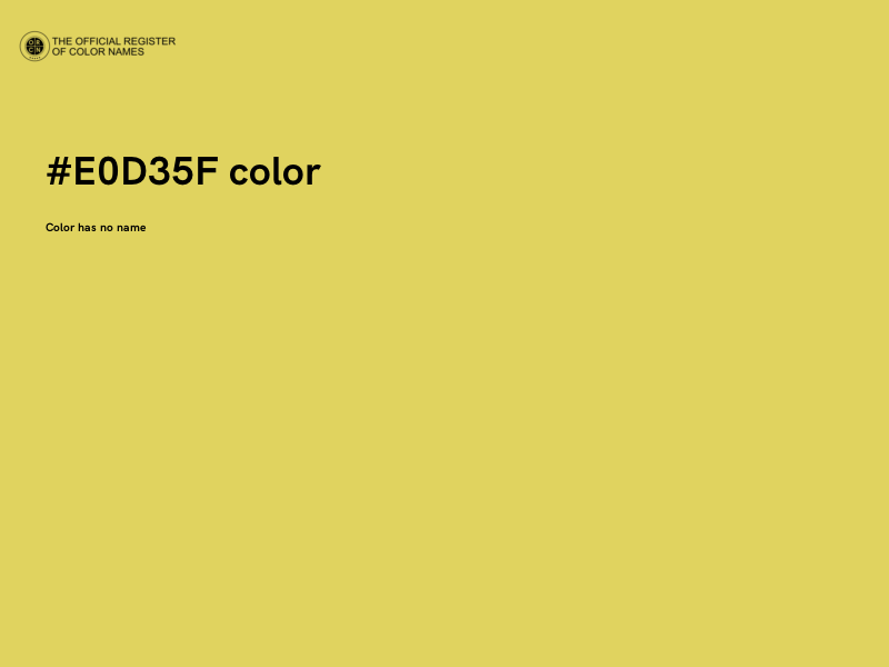 #E0D35F color image