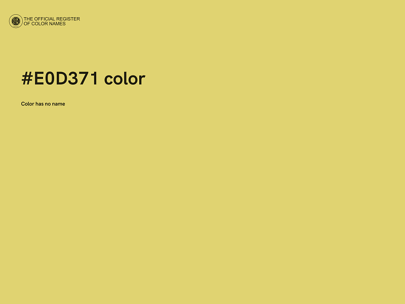 #E0D371 color image