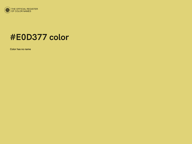 #E0D377 color image