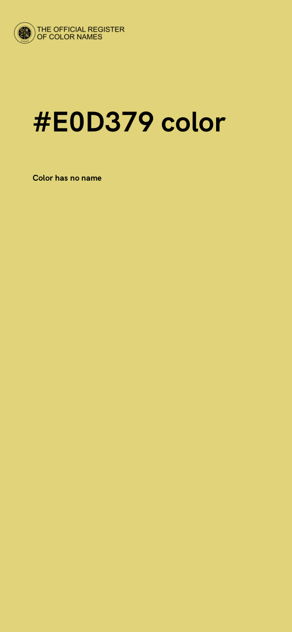 #E0D379 color image
