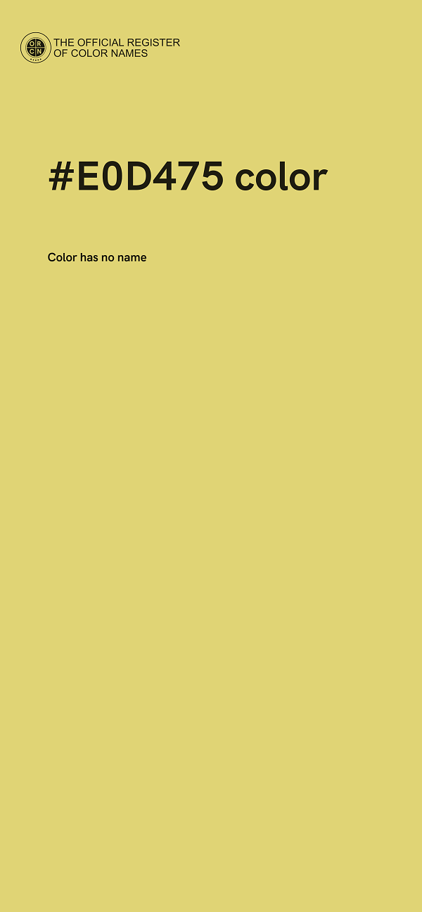 #E0D475 color image