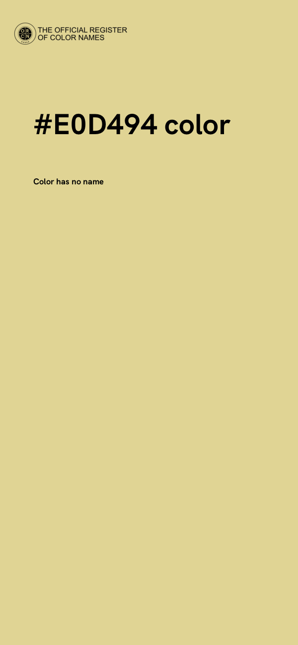 #E0D494 color image