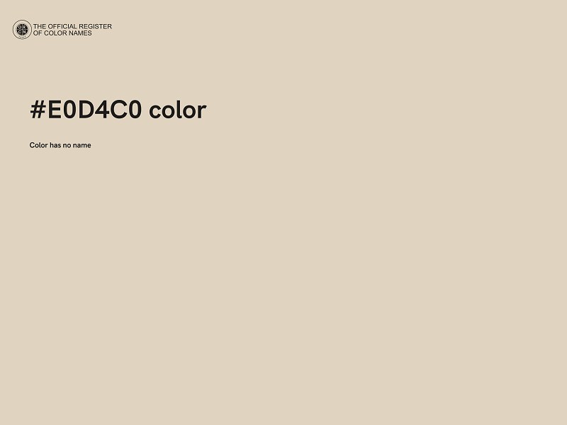 #E0D4C0 color image