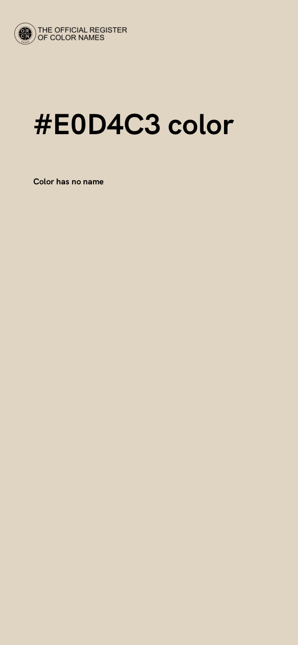 #E0D4C3 color image