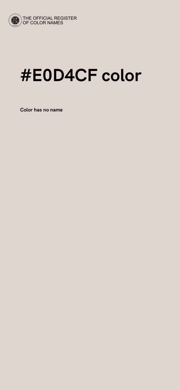 #E0D4CF color image