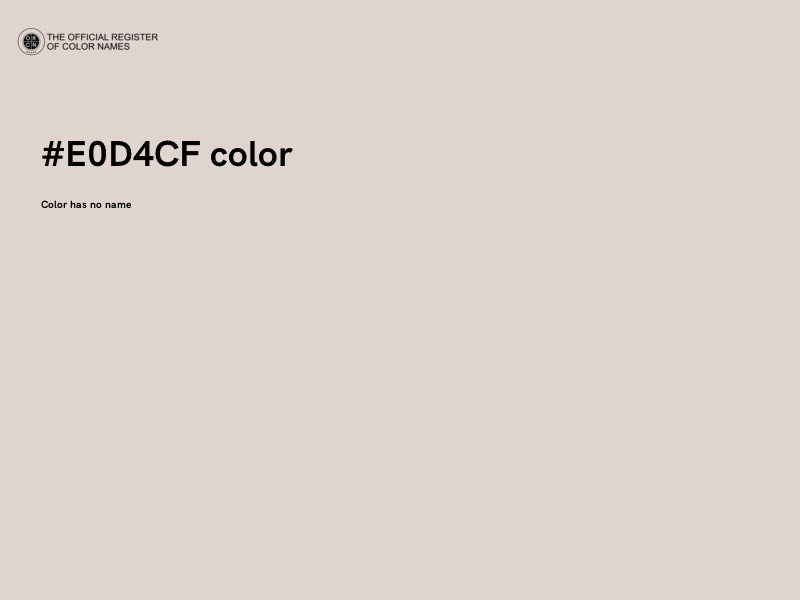 #E0D4CF color image