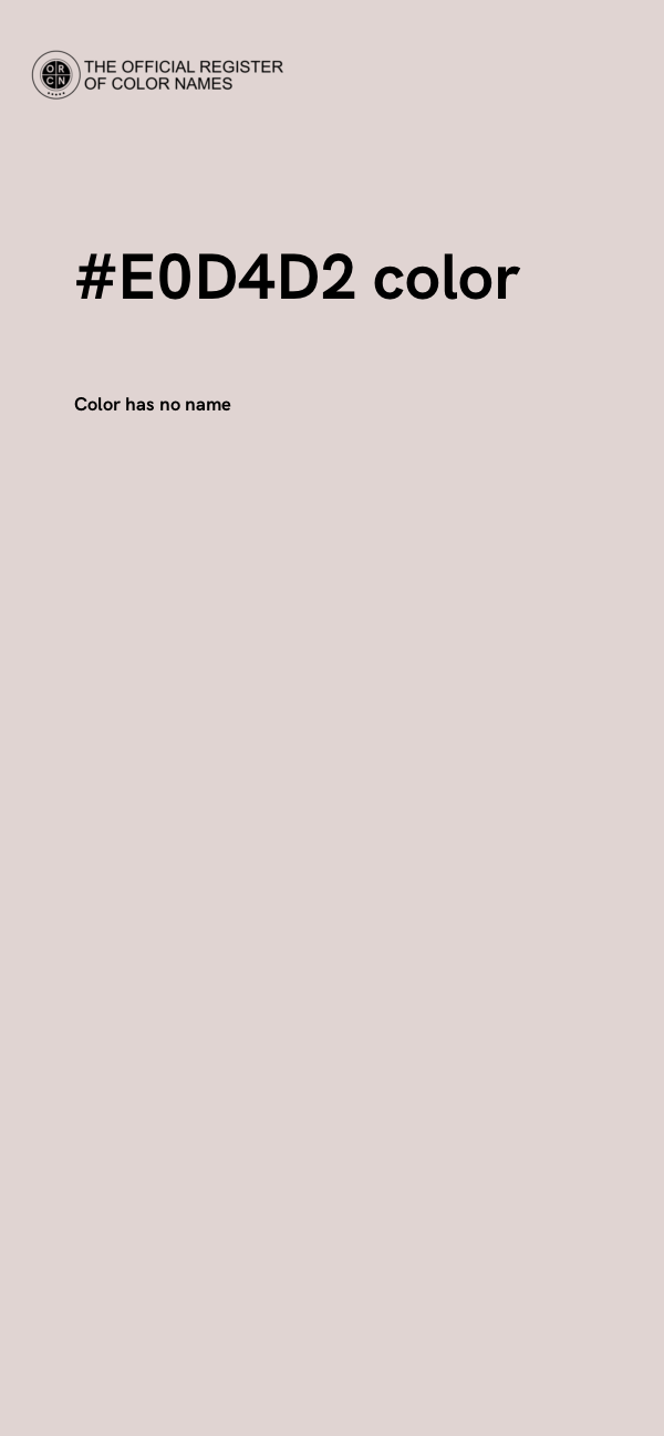 #E0D4D2 color image