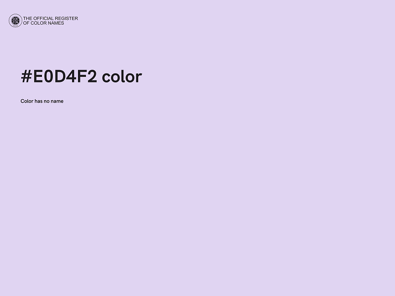 #E0D4F2 color image