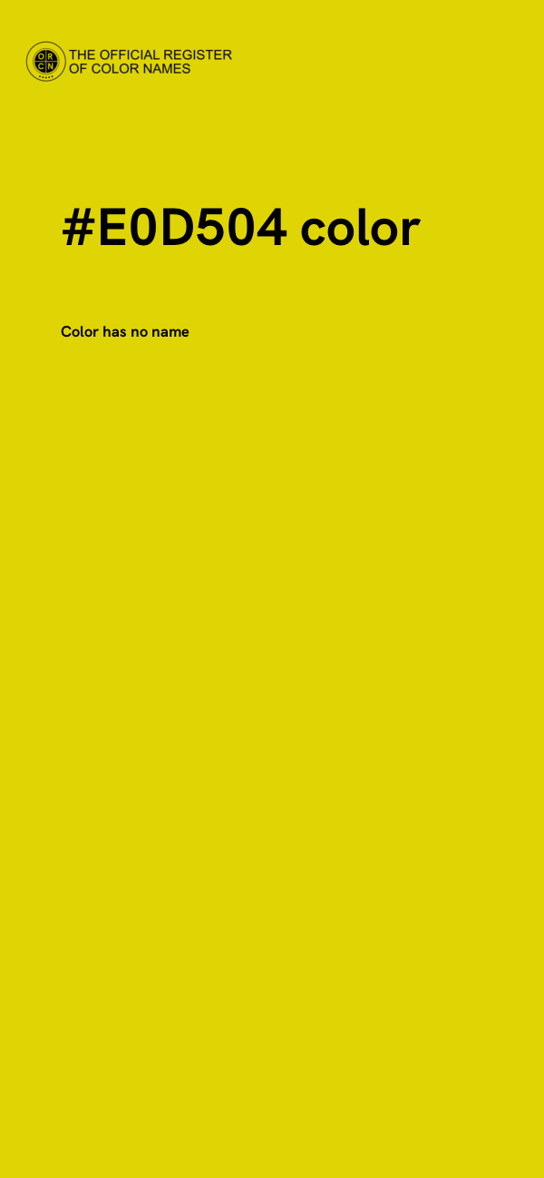 #E0D504 color image