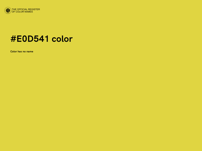 #E0D541 color image
