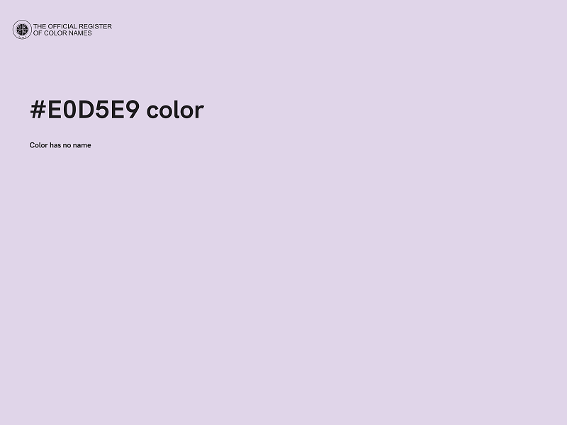 #E0D5E9 color image